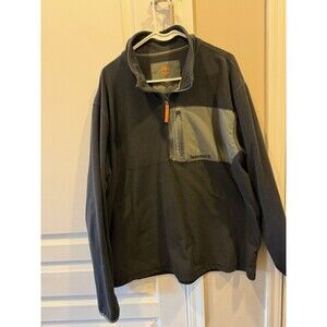 Timberland 1/4 Zip Black Fleece Jacket Men's XXL Pullover Outdoor Activewear